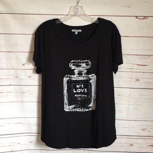Love Perfume Black Graphic Tee